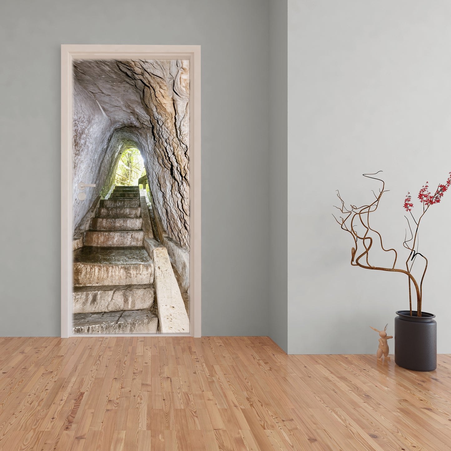 Stairway To The Grotto Door Decoupage
