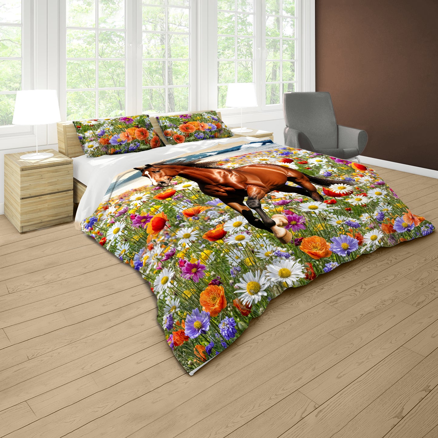 Stallion Blooming Freedom Duvet Cover Set
