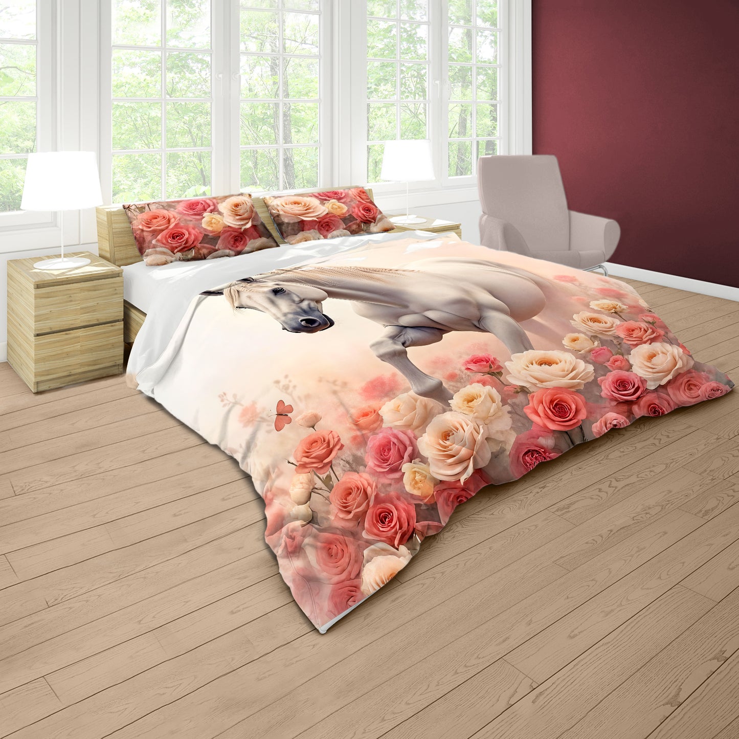 Stallion Roseland Rider Duvet Cover Set