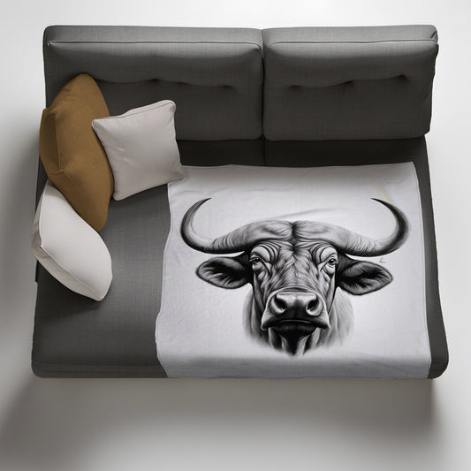 Stalwart Spirit Buffalo Light Weight Fleece Blanket by Nathan Pieterse