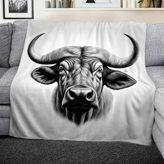 Stalwart Spirit Buffalo Light Weight Fleece Blanket by Nathan Pieterse