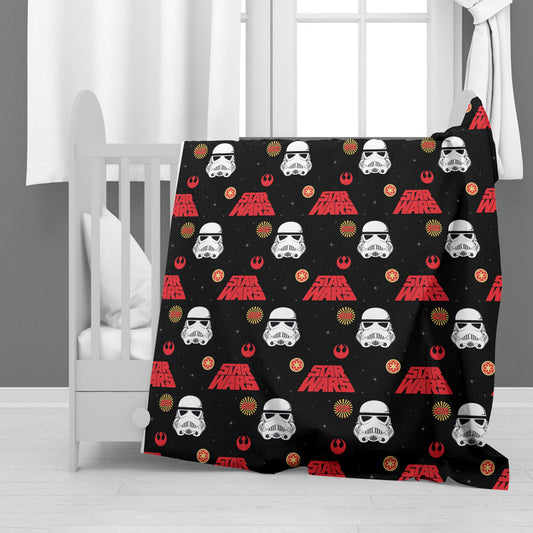 Star Wars Little Trooper Black Minky Blanket