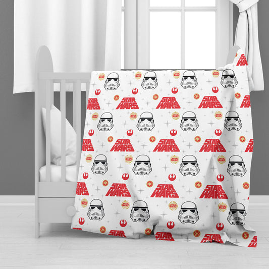 Star Wars Little Trooper White Minky Blanket