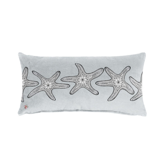 Starfish on Grey Oblong Luxury Scatter by Fifo