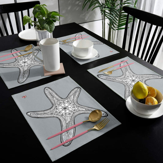 Starfish on Grey Placemats by Fifo