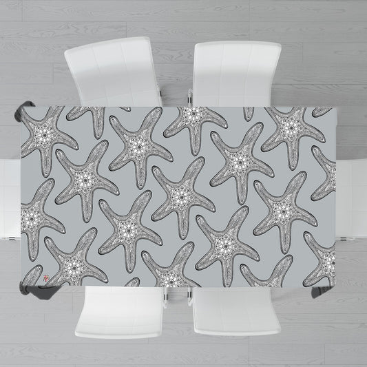 Starfish on Grey Rectangle Tablecloth by Fifo