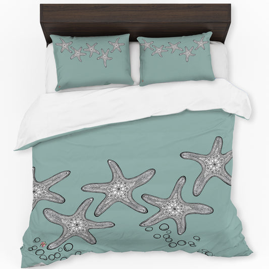 Starfish On Sea-Mos Duvet Cover Set by Fifo