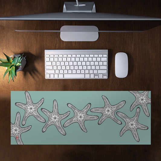 Starfish On Sea-Moss Desk Pad by Fifo