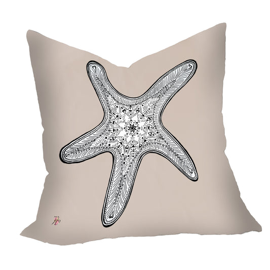 Starfish On Taupe Luxury Scatter by Fifo