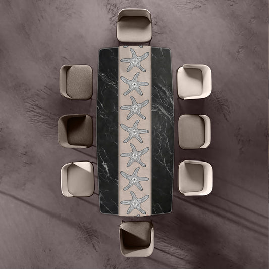 Starfish On Taupe Table Runner by Fifo