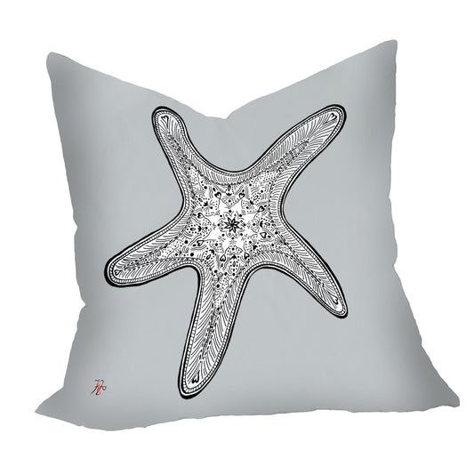Starfishy on Grey Luxury Scatter by Fifo