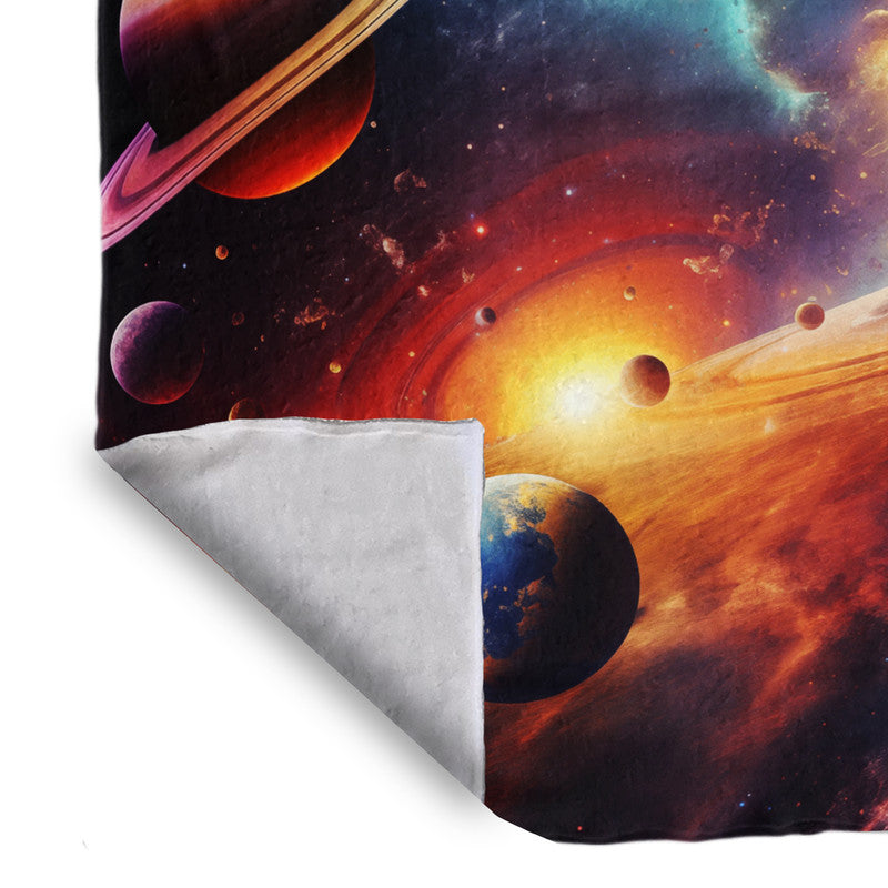 Starry Sky Solar Flair Light Weight Fleece Blanket