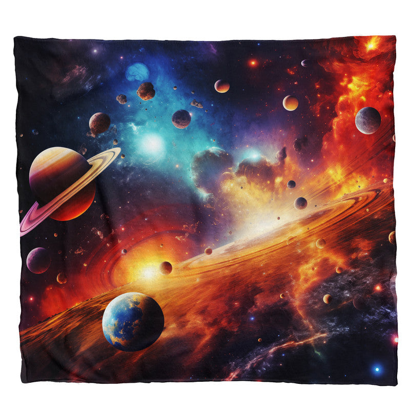 Starry Sky Solar Flair Light Weight Fleece Blanket
