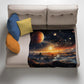 Starry Sky on Mars Light Weight Fleece Blanket