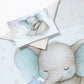 Starry Nap Blue Elephant Cot Set by Nathan Pieterse