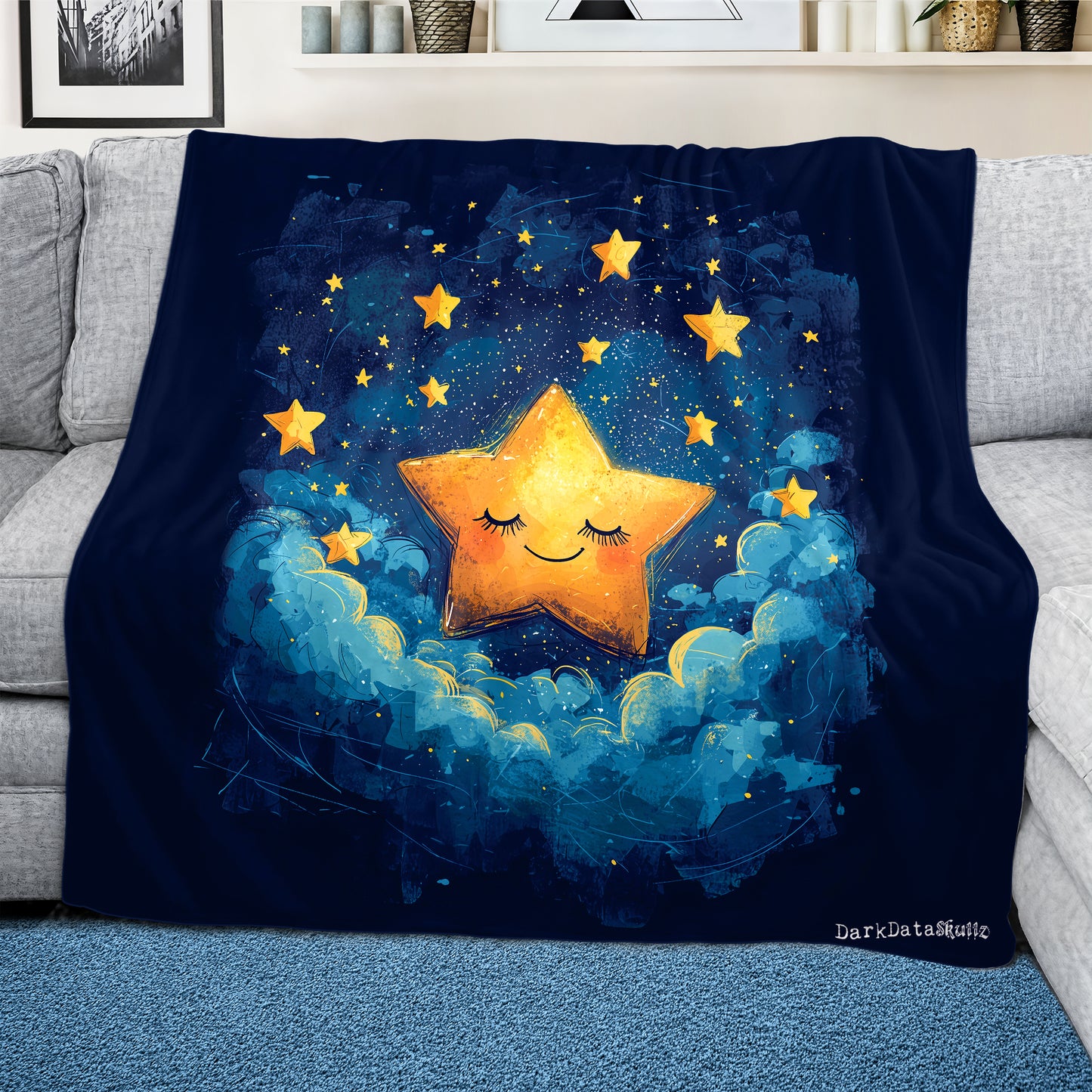 Starry Night Light Weight Fleece Blanket by Wikus Schalkwyk