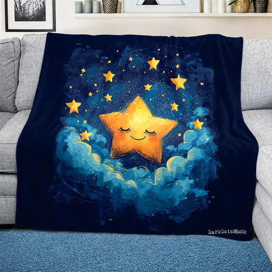 Starry Night Light Weight Fleece Blanket by Wikus Schalkwyk