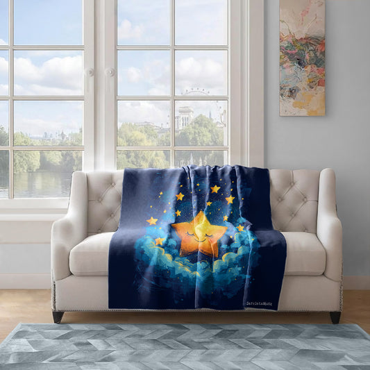 Starry Night Light Weight Fleece Blanket by Wikus Schalkwyk