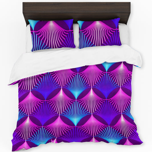Static Violet Duvet Cover Set