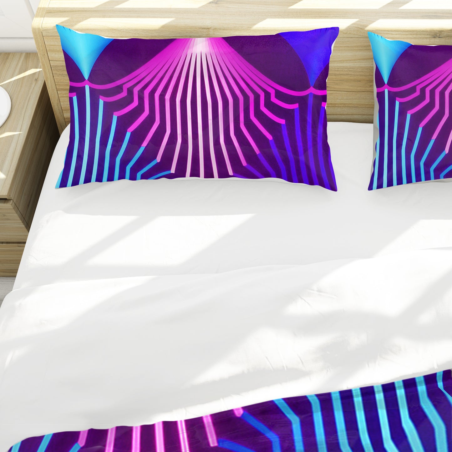 Static Violet Duvet Cover Set