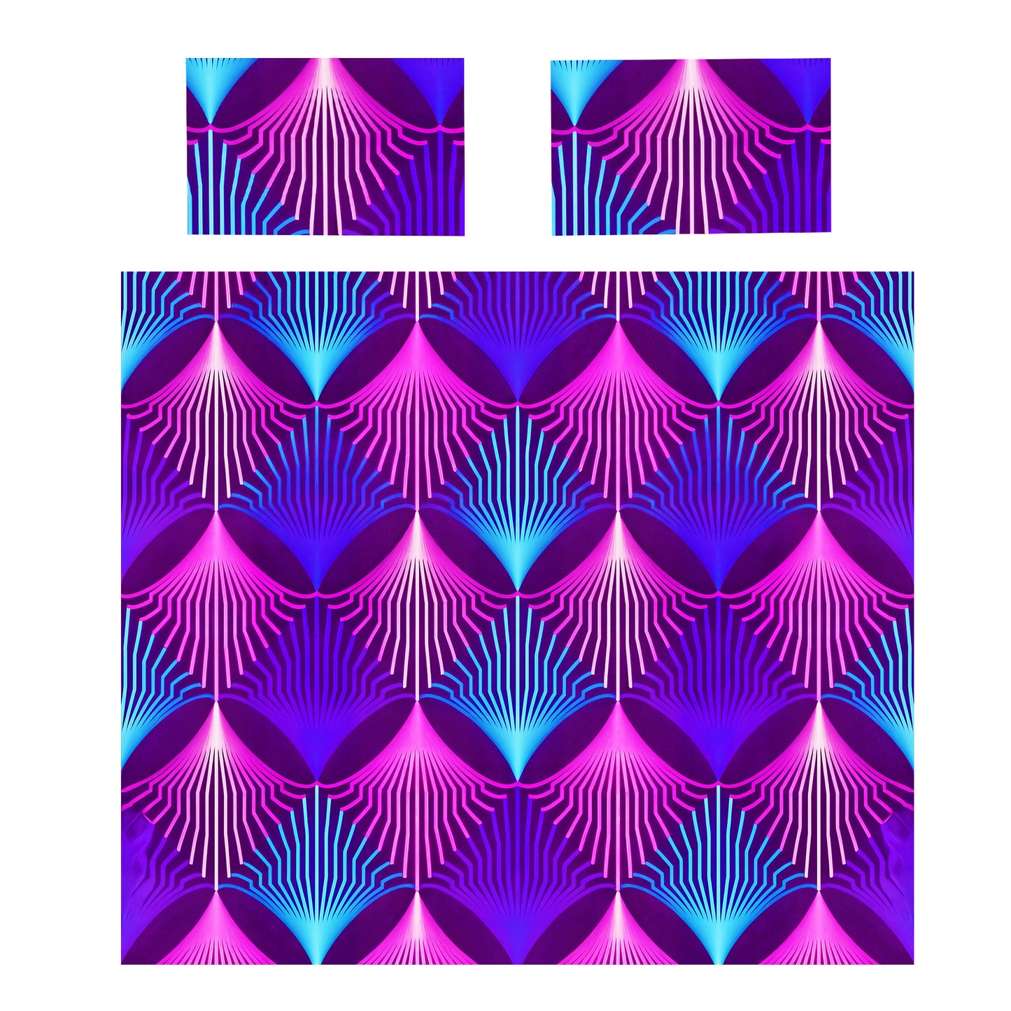 Static Violet Duvet Cover Set