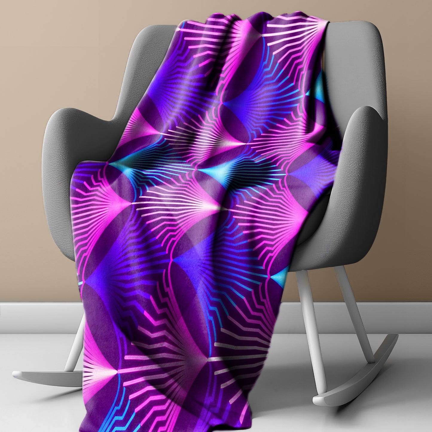 Static Violet Light Weight Fleece Blanket