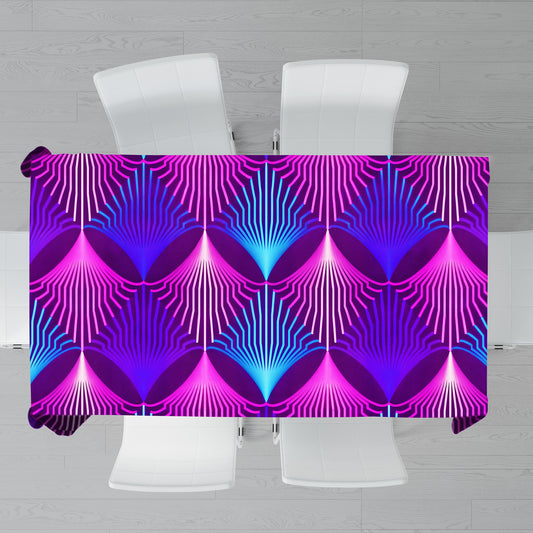 Static Violet Rectangle Tablecloth