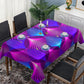 Static Violet Rectangle Tablecloth