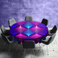 Static Violet Round Tablecloth