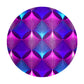 Static Violet Round Tablecloth