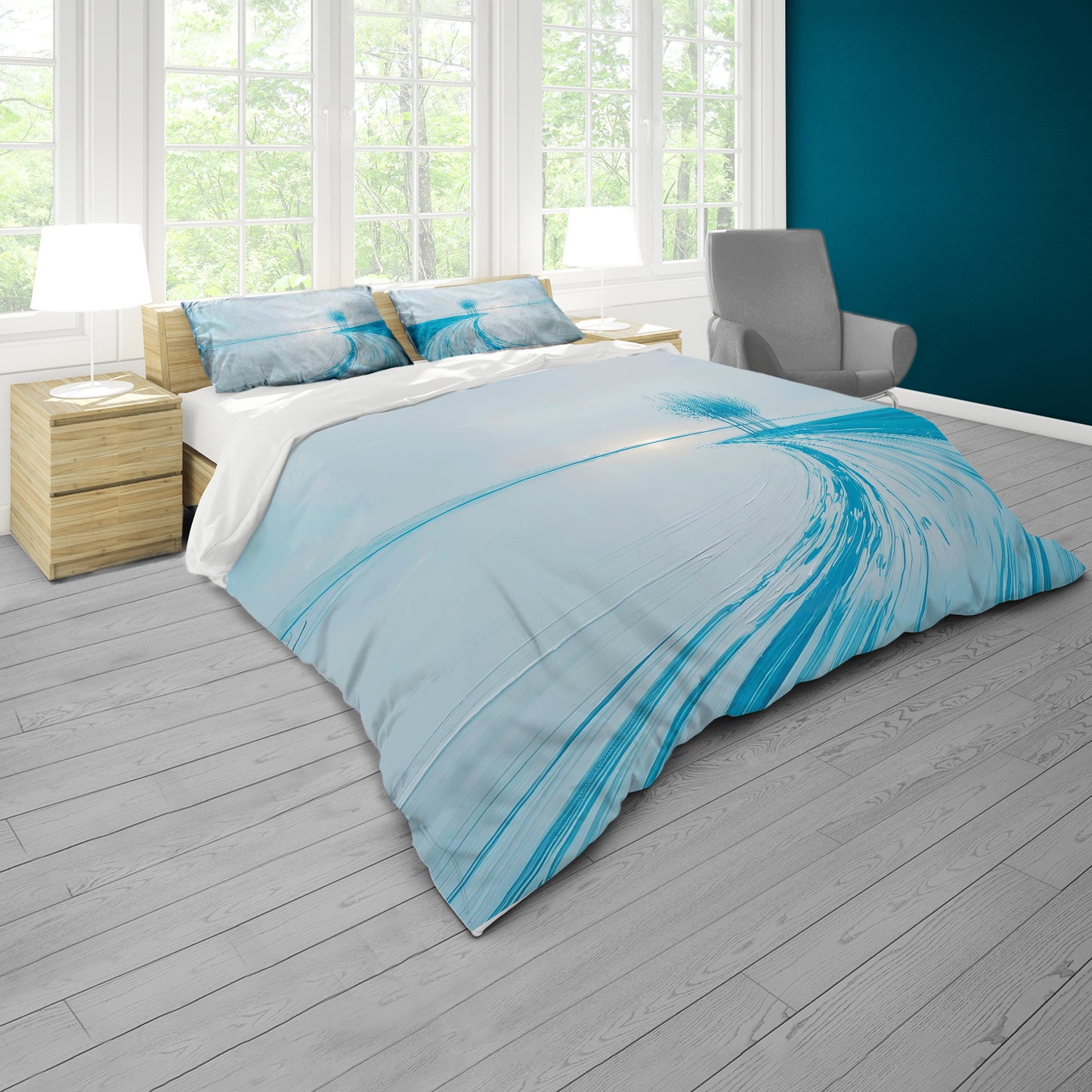 Steadfast in Turqouise Duvet Cover Set