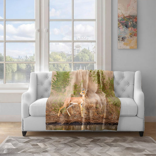 Steen Bok Light Weight Fleece Blanket by Fanie Heymans