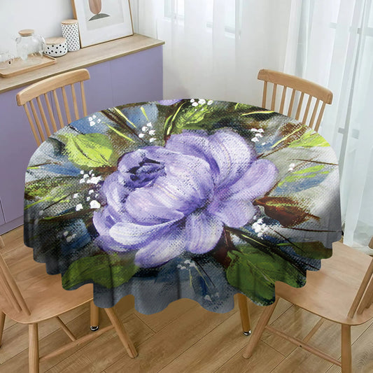 Beautiful Purple Roses By Stella Bruwer Round Tablecloth