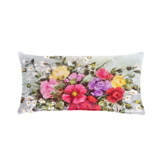 Colourful Flowers By Stella Bruwer Oblong Luxury Scatter