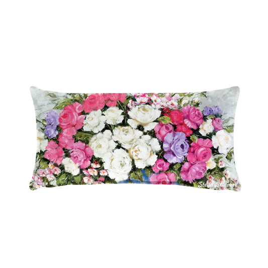 Purple and Pink Flowers By Stella Bruwer Oblong Luxury Scatter