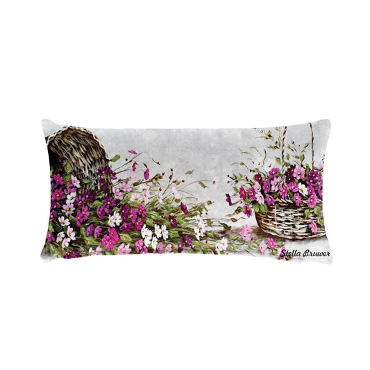 Purple Flower Basket By Stella Bruwer Oblong Luxury Scatter