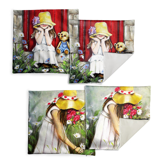 Flower Girl Luxury Scatter Covers By Stella Bruwer (Set of 4)