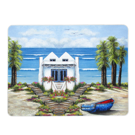 Seaside House Mouse Pad By Stella Bruwer