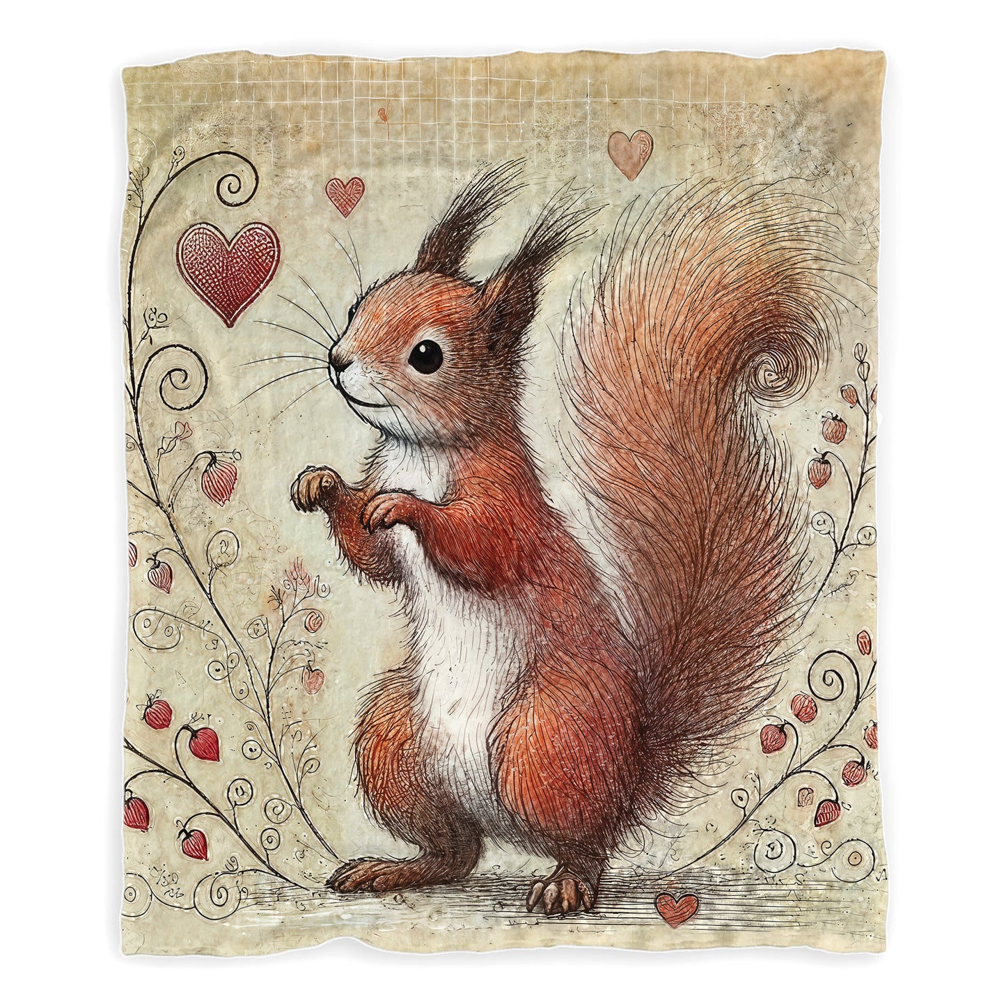 Steven Squirrel Toddler Fleece Blanket