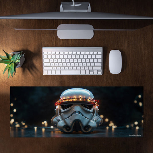 Stormy Christmas Large Desk Pad by Wikus Schalkwyk