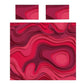 Strawberry Pink Abstracy Design Duvet Cover Set