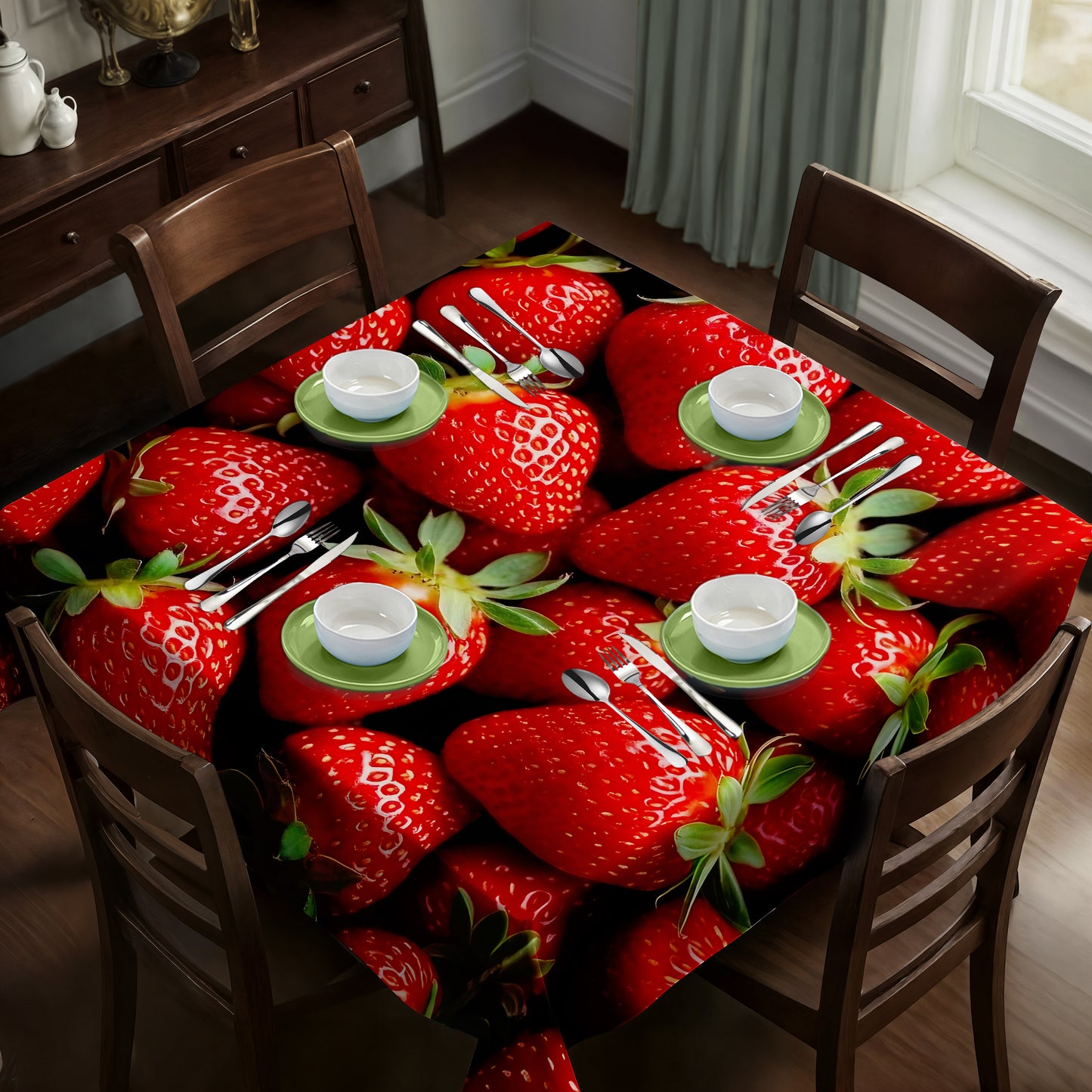 Strawberry Square Tablecloth