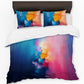 Strawberry and Aqua Contrast Duvet Cover Set