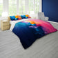 Strawberry and Aqua Contrast Duvet Cover Set