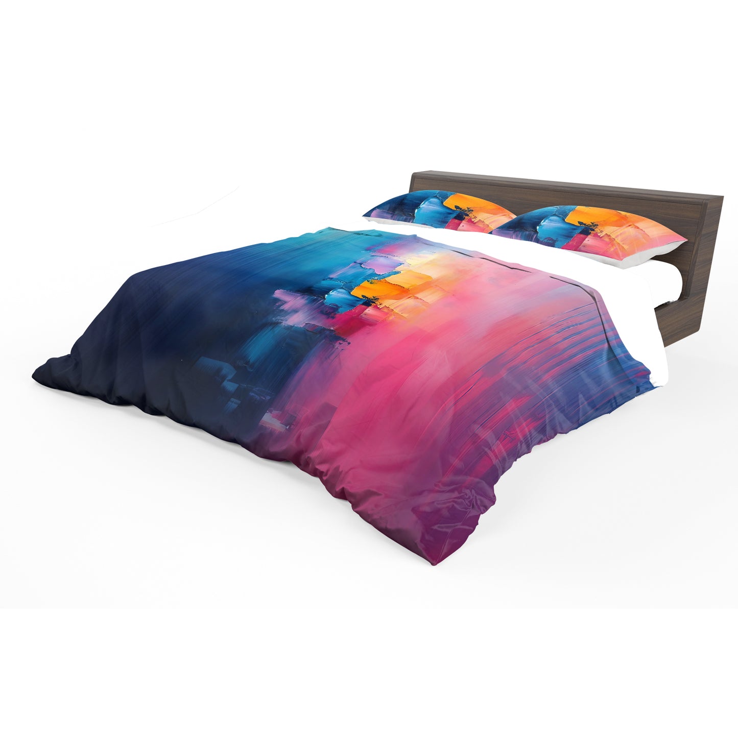 Strawberry and Aqua Contrast Duvet Cover Set