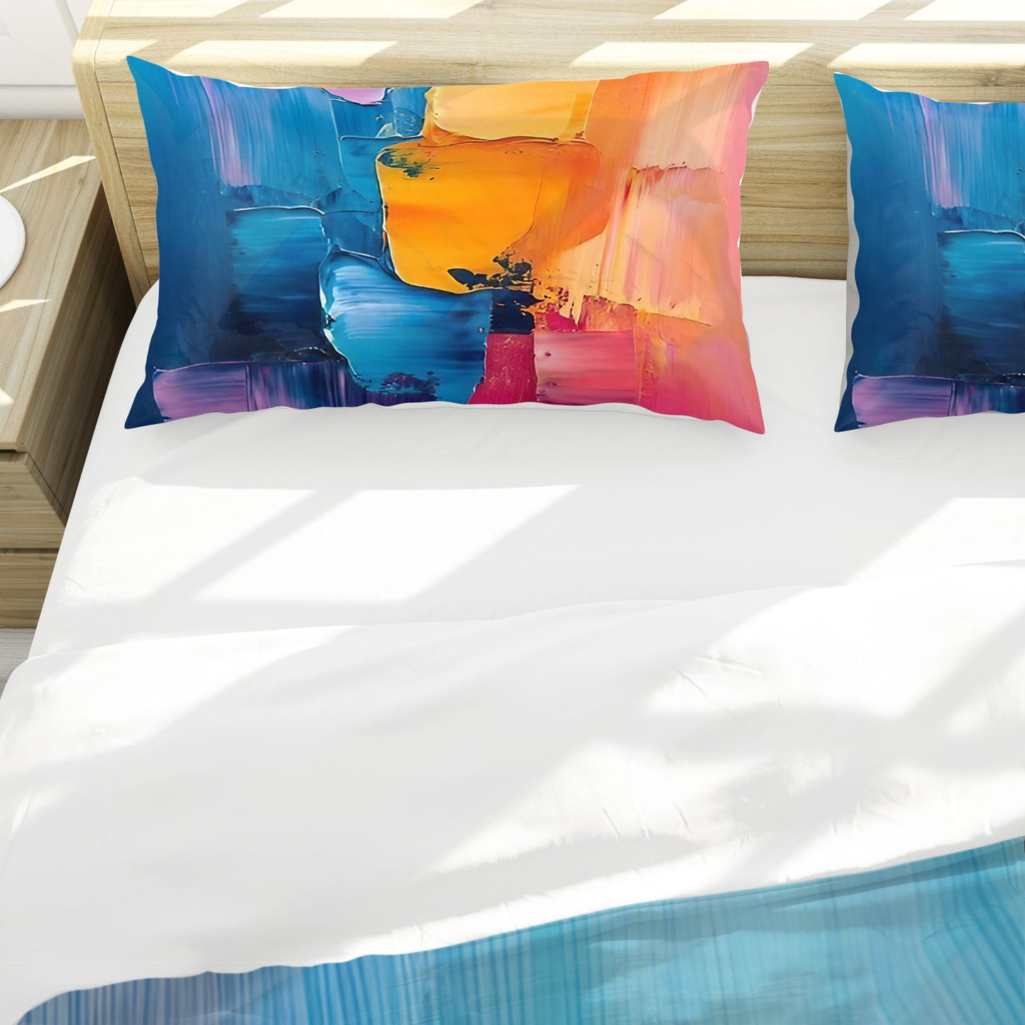 Strawberry and Aqua Contrast Duvet Cover Set