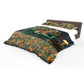 Strelitzia Giraffe on Green Sofa Duvet Cover Set