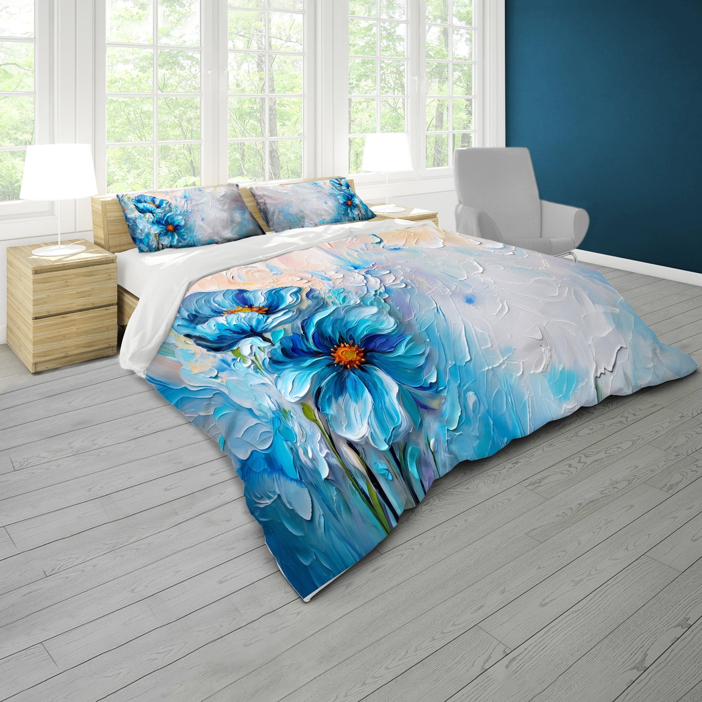 Strelitzia Giraffe on Green Sofa