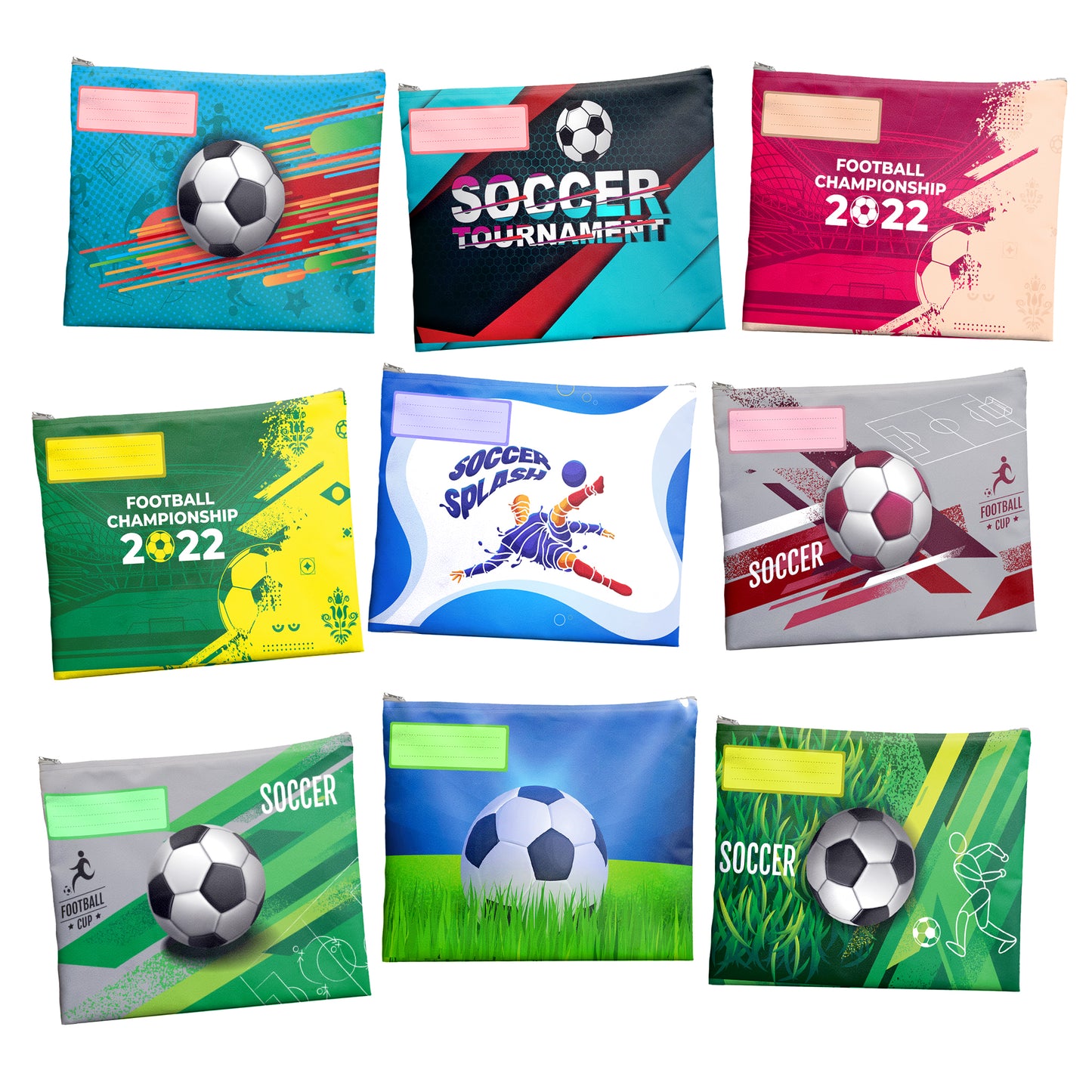 Soccer Subject Savvy Book Bags Set of 9