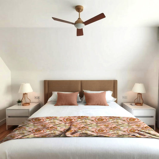 Subtle Peach Light Bed Throw